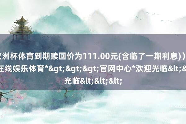 欧洲杯体育到期赎回价为111.00元(含临了一期利息)）-*万博在线娱乐体育*>>>官网中心*欢迎光临<<<