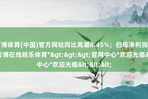 万博体育(中国)官方网站同比高潮8.45%；归母净利润5.13亿元-*万博在线娱乐体育*>>>官网中心*欢迎光临<<<