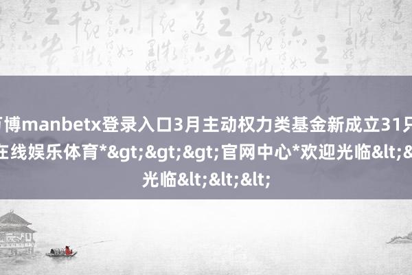 万博manbetx登录入口3月主动权力类基金新成立31只-*万博在线娱乐体育*>>>官网中心*欢迎光临<<<